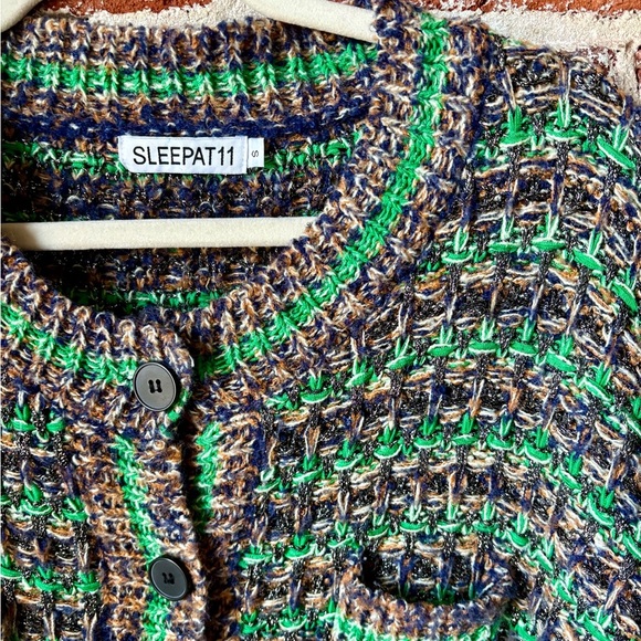 Sleepat11 funky multi color cardigan with functional buttons - Picture 7 of 10